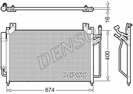 DCN44013 DENSO Радіатор кондиціонера