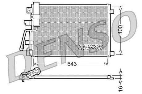 DCN46003 DENSO Радіатор кондиціонера