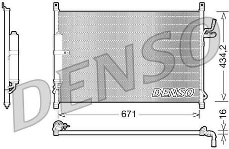 DCN46015 DENSO Радіатор кондиціонера