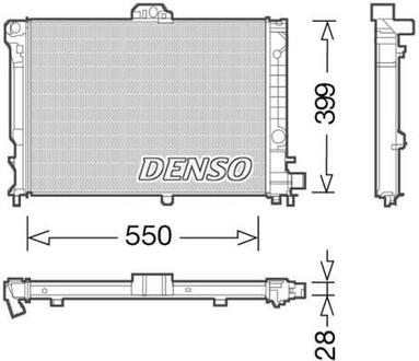 DRM25010 DENSO Радиатор, охлаждение двигателя