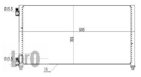 016-016-0008 DEPO Радіатор кондиціонера DOBLO/PUNTO II 1.3 MJTD/1.2 i 99-