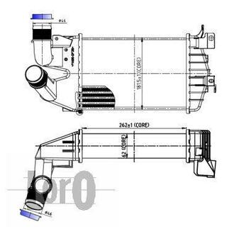 037-018-0003 DEPO Радіатор інтеркулера Opel Astra H/Zafira 1.3-1.9D 04-