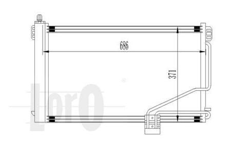 054-016-0014 DEPO Радіатор кондиціонера C-Class W203/S203/CL203 1.8-5.4  00-11 LORO 054-016-0014