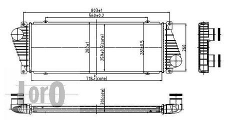 054-018-0001 DEPO Радіатор інтеркулера а Sprinter/LT 95-06 2.5 Tdi