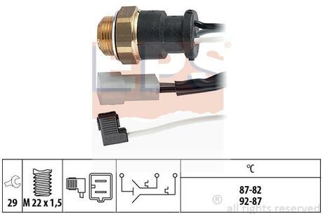 1.850.602 EPS Термовыключатель, вентилятор радиатора
