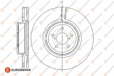 1676009380 EUROREPAR 8708309198 ДИСК ГАЛЬМ. ПЕР. 1 ШТ.