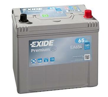 EA654 EXIDE Акумулятор   65Ah-12v Exide PREMIUM(230х170х225),R,EN580,Азія
