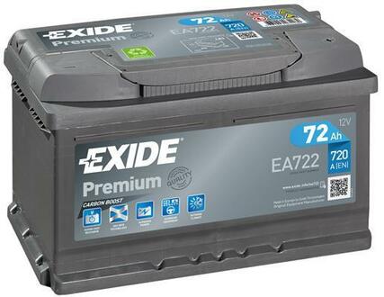 EA722 EXIDE Стартерная аккумуляторная батарея; Стартерная аккумуляторная батарея