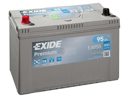 EA955 EXIDE Акумулятор   95Ah-12v Exide PREMIUM (302х171х222),L,EN800 Азія