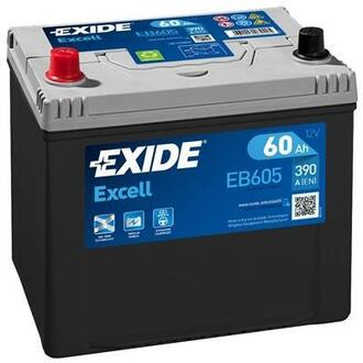 EB605 EXIDE Акумулятор 60Ah-12v Exide EXCELL (230х172х220), L, EN480 Азія