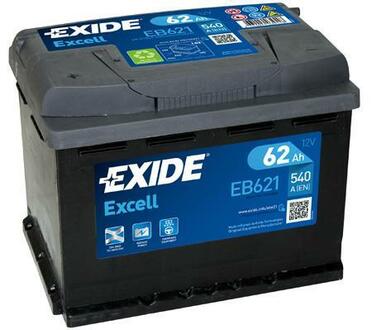 EB621 EXIDE Автомобільний акумулятор EXIDE 6СТ-62 Аз Excell