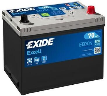 EB704 EXIDE Акумулятор   70Ah-12v Exide EXCELL(266х172х223),R,EN540 Азія