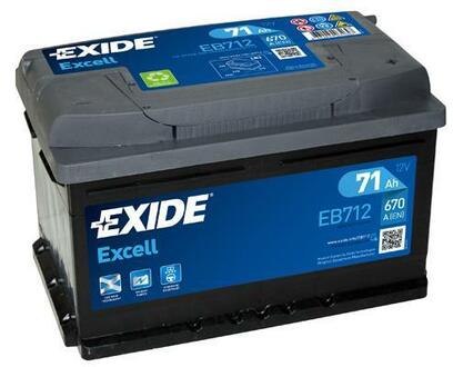 EB712 EXIDE Стартерная аккумуляторная батарея; Стартерная аккумуляторная батарея