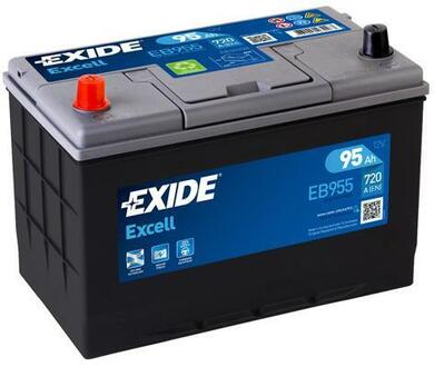 EB955 EXIDE Батарея акумуляторна Exide Excell 12В 95Аг 720А(АЗІЯ) L+ EXIDE EB955 оригінальна запчастина