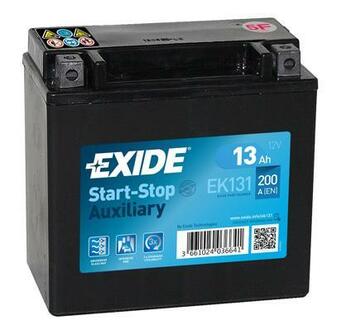 EK131 EXIDE Батарея акумуляторна Exide Start-StopAuxiliary 12В 13Аг 200А(EN) L+ EXIDE EK131 оригінальна запчастина