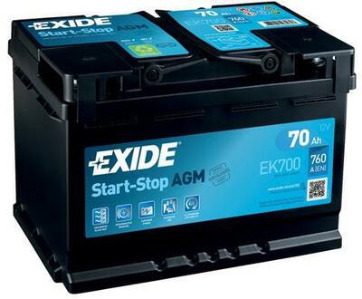 EK700 EXIDE Стартерная аккумуляторная батарея; Стартерная аккумуляторная батарея