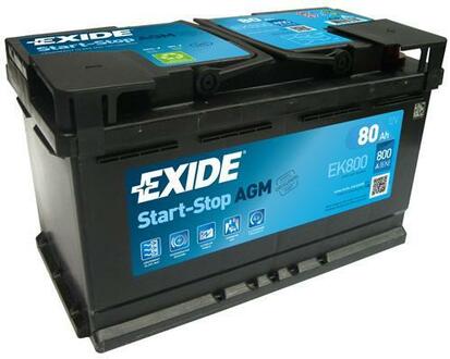 EK800 EXIDE Стартерная аккумуляторная батарея; Стартерная аккумуляторная батарея