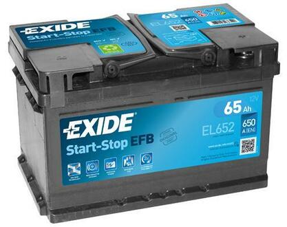 EL652 EXIDE Стартерная аккумуляторная батарея; Стартерная аккумуляторная батарея
