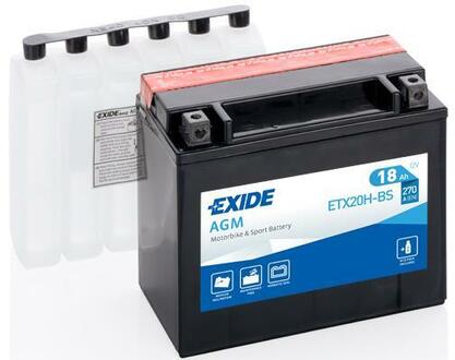 ETX20H-BS EXIDE Стартерная аккумуляторная батарея; Стартерная аккумуляторная батарея