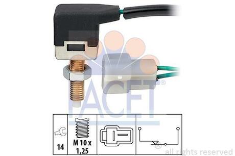 7.1057 FACET Выключатель фонаря сигнала торможения; Выключатель, привод сцепления (Tempomat)