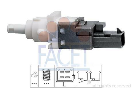 7.1161 FACET Выключатель фонаря сигнала торможения; Выключатель, привод сцепления (Tempomat)