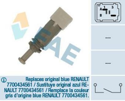 24891 FAE Выключатель фонаря сигнала торможения; Выключатель, привод сцепления (Tempomat)