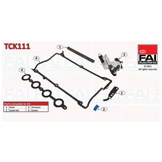 TCK111 FAI К-кт ланцюга ГРМ (с ущільненнями) (058109229B+058109088K) Audi A3 1.8 96-/A4 1.8 95-/VW Passat 1.8 97-/VW Bora 1.8 99-