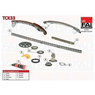 TCK33 FAI Комплект цепи ГРМ RAV4 2.0 00-06/Camry 2.4 01-04 дв. 1AZFE/2AZFE (з шестернями)