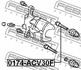 0174-ACV30F FEBEST Направляющий болт, корпус скобы тормоза (фото 2)