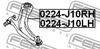 0224-J10RH FEBEST Важіль підвіски (фото 2)