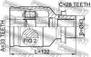 0511-M6MTRH FEBEST Шарнир, приводной вал (фото 2)