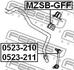 0523-210 FEBEST Тяга стабілізатора передня (Вир-во FEBEST) (фото 2)