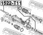 1522-T11 FEBEST Осевой шарнир, рулевая тяга (фото 2)