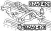BZAB-020 FEBEST Сайлентблок підвіски (фото 2)