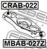 CRAB-022 FEBEST Сайлентблок підвіски (фото 2)