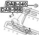 DAB-040 FEBEST Подвеска, рычаг независимой подвески колеса (фото 2)