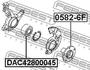DAC42800045 FEBEST Подшипник ступицы колеса (фото 2)