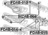 FDAB-015 FEBEST Подвеска, рычаг независимой подвески колеса (фото 2)