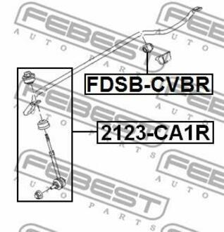 FDSB-CBVR FEBEST Втулка стабілізатора