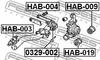 HAB-009 FEBEST Втулка, рычаг колесной подвески (фото 2)