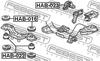 HAB-016 FEBEST Сайлентблок задньої балки Honda CR-V 95- (фото 2)