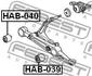 HAB-039 FEBEST Сайлентблок підвіски (фото 2)