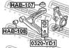 HAB-107 FEBEST Сайлентблок підвіски (фото 2)
