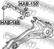 HAB-148 FEBEST Сайлентблок заднього важеля Civic 93-97 (фото 2)