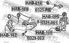 HAB-168 FEBEST Втулка, рычаг колесной подвески (фото 2)