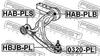 HAB-PLB FEBEST Подвеска, рычаг независимой подвески колеса (фото 2)