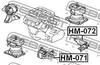 HM-072 FEBEST Опора двигуна / КПП (фото 2)