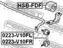 HSB-FDF FEBEST Втулка стабілізатора (фото 2)