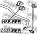 HSB-REF FEBEST Опора, стабилизатор (фото 2)