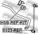 HSB-REF-KIT FEBEST Втулка стабілізатора (фото 2)